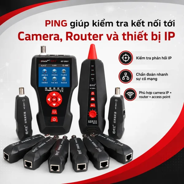 Bộ Test Dây Mạng Cao Cấp Noyafa NF-8601W