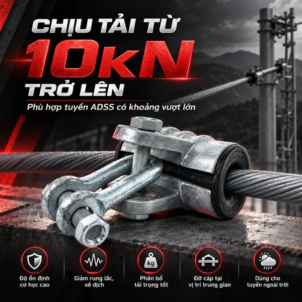 Bộ treo cáp quang ADSS khoảng vượt 300m
