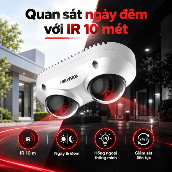 Camera 2 hướng Panovu Hikvision DS-2CD6D42G0-IS