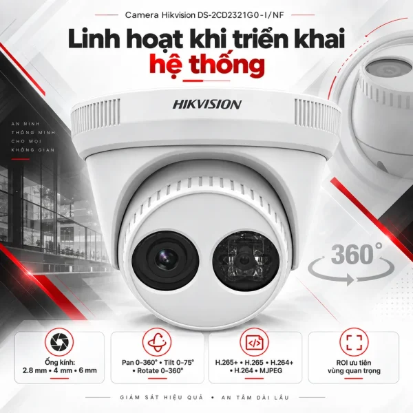 Camera Hikvision 2MP WDR DS-2CD2321G0-I/NF