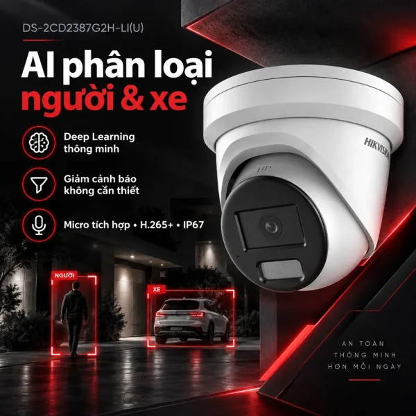 Camera Hikvision 8MP DS-2CD2387G2H-LI(U) ColorVu