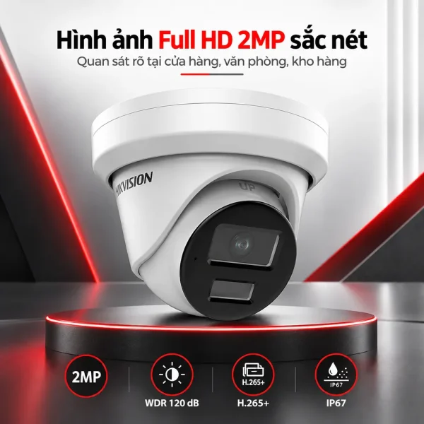 Camera Hikvision AcuSense 2 MP DS-2CD2323G2-IU