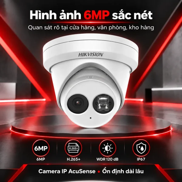 Camera Hikvision AcuSense 6 MP DS-2CD2363G2-I(U)