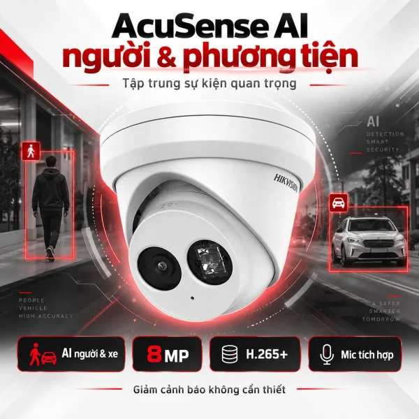 Camera Hikvision AcuSense 8 MP DS-2CD2383G2-IU