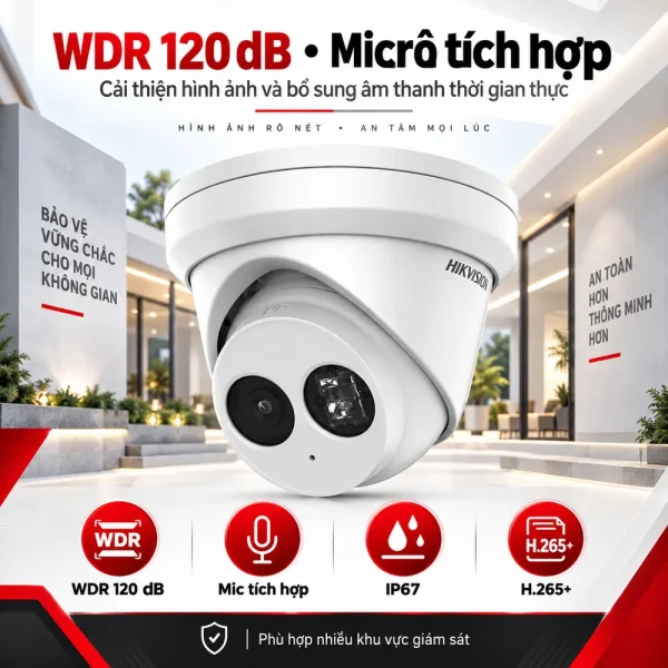 Camera Hikvision AcuSense 8 MP DS-2CD2383G2-IU