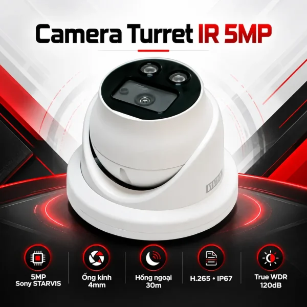 Camera Turret IR Matrix 5MP SATATYA MITR50FL40CWS