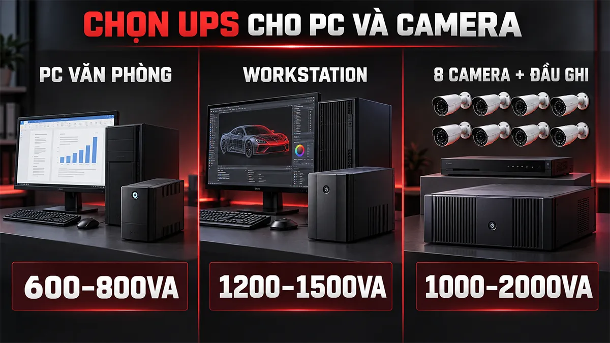chọn ups cho camera và pc