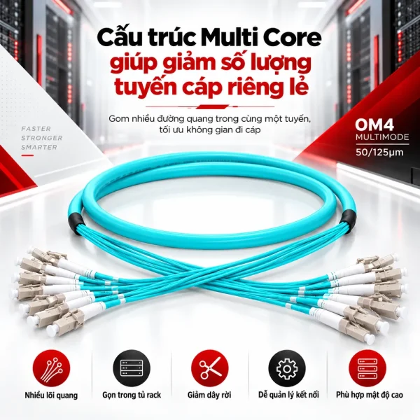 Dây nhảy quang Multi Core OM4 LC – LC