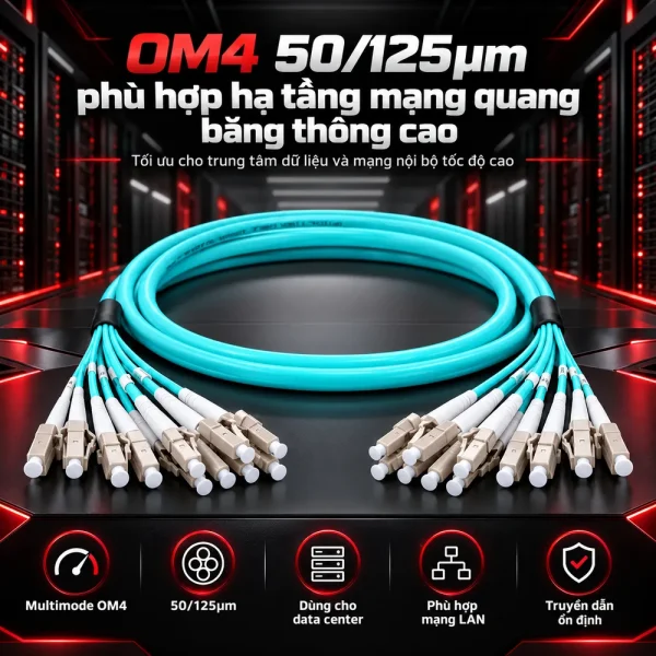 Dây nhảy quang Multi Core OM4 LC – LC