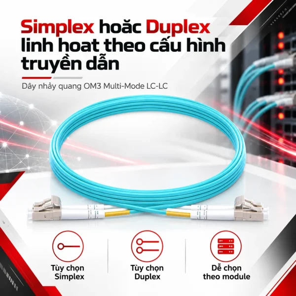 Dây nhảy quang OM3 Multi-Mode LC-LC