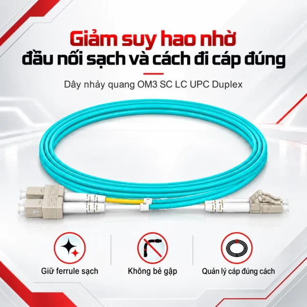 Dây nhảy quang OM3 Multi-Mode LC-SC
