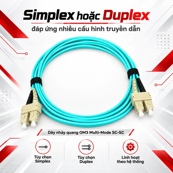 Dây nhảy quang OM3 Multi-Mode SC-SC