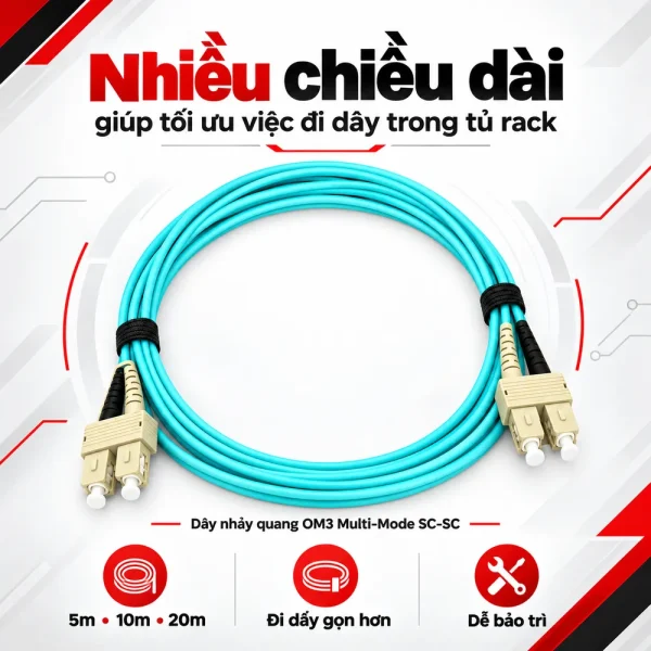 Dây nhảy quang OM3 Multi-Mode SC-SC