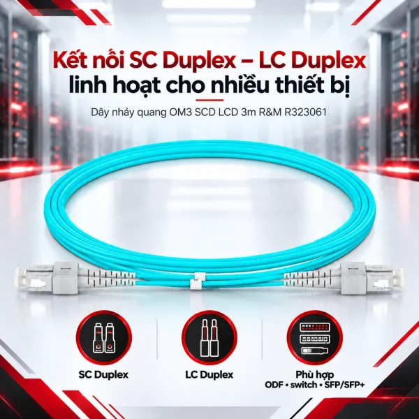 Dây nhảy quang OM3 SC SC UPC Duplex