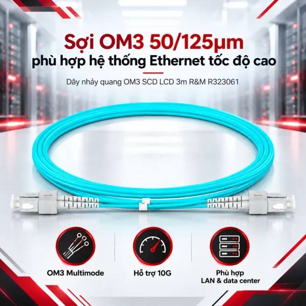 Dây nhảy quang OM3 SC SC UPC Duplex