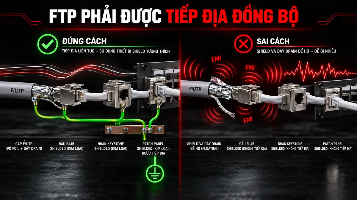 ftp phải được tiếp địa đồng bộ