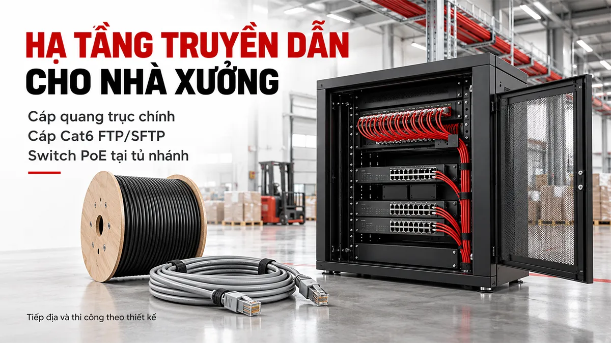 hạ tầng truyền dẫn cho nhà xưởng