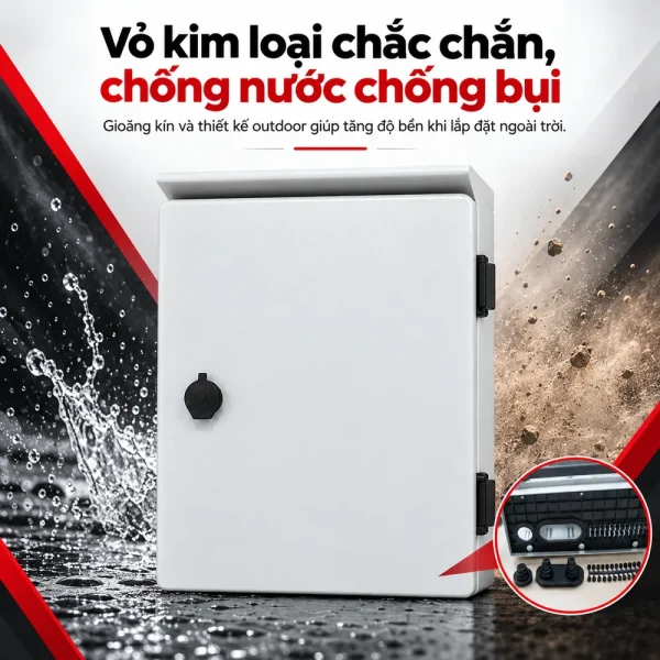Hộp phối quang ODF 12FO outdoor vỏ kim loại