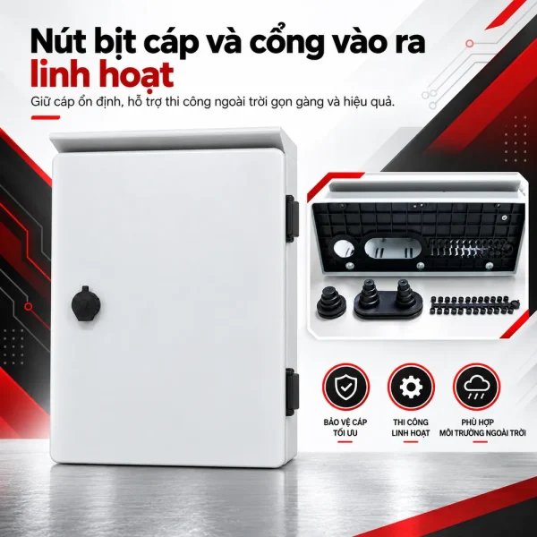 Hộp phối quang ODF 12FO outdoor vỏ kim loại