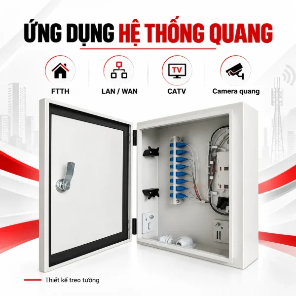 Hộp phối quang ODF 16FO ngoài trời vỏ kim loại