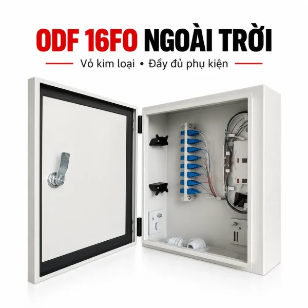 Hộp phối quang ODF 16FO ngoài trời vỏ kim loại