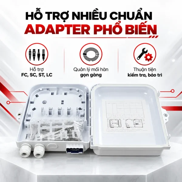 Hộp phối quang ODF 16FO outdoor ngoài trời vỏ nhựa