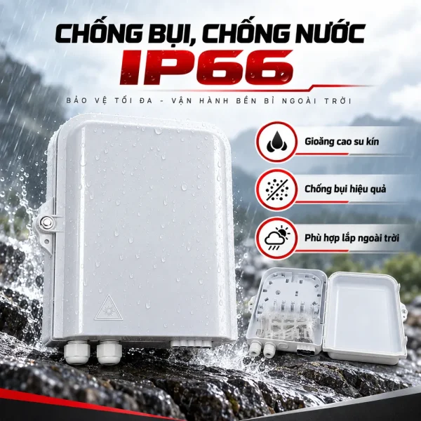 Hộp phối quang ODF 16FO outdoor ngoài trời vỏ nhựa