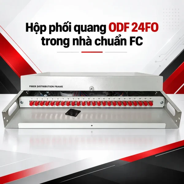 Hộp phối quang ODF 24 Core trong nhà chuẩn FC