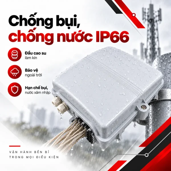 Hộp phối quang ODF 24FO outdoor ngoài trời đầy đủ phụ kiện