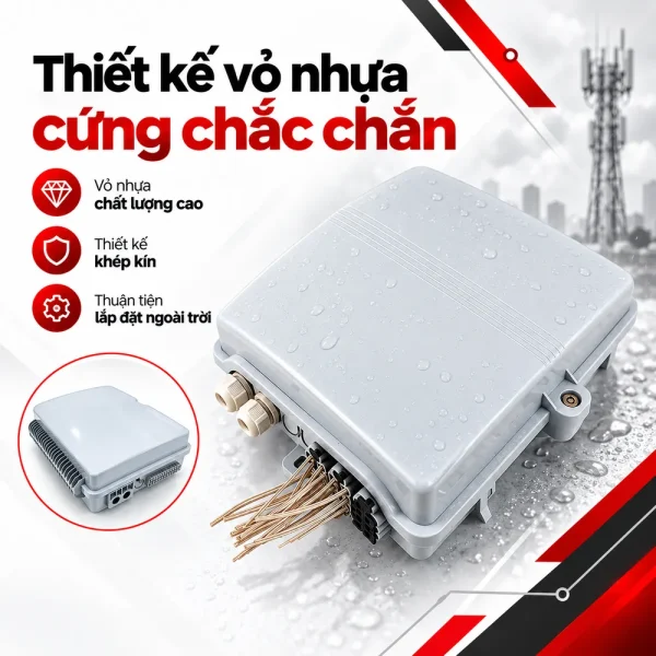 Hộp phối quang ODF 24FO outdoor ngoài trời đầy đủ phụ kiện