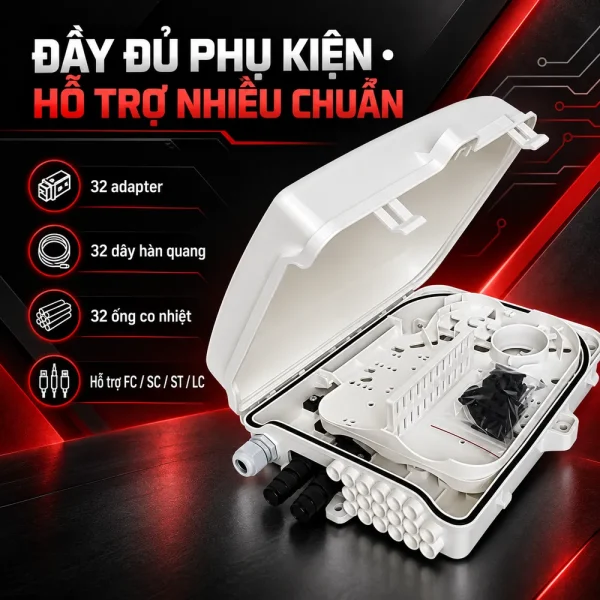 Hộp phối quang ODF 32FO ngoài trời vỏ nhựa
