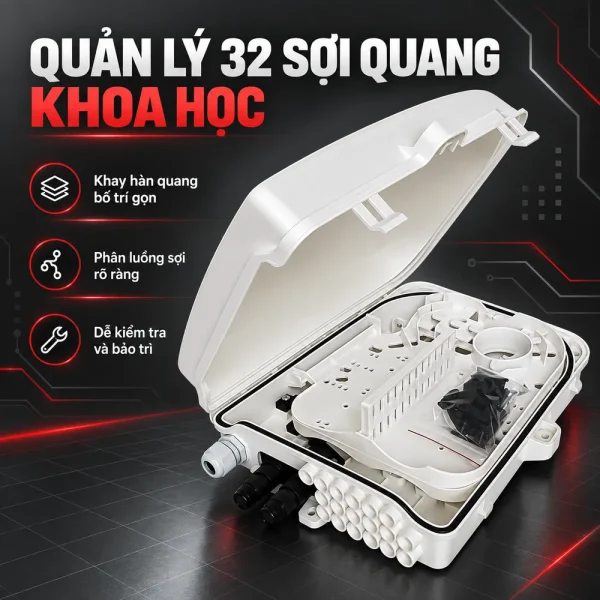 Hộp phối quang ODF 32FO ngoài trời vỏ nhựa