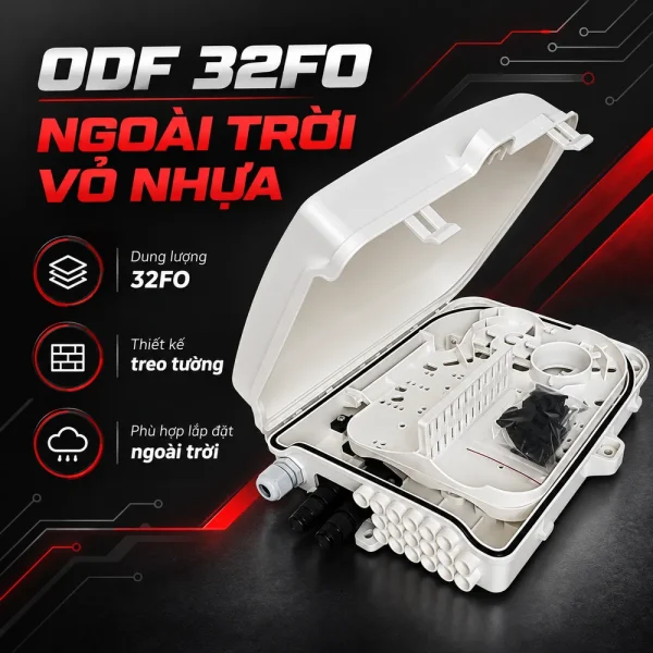 Hộp phối quang ODF 32FO ngoài trời vỏ nhựa