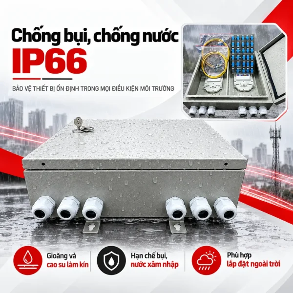 Hộp phối quang ODF 32FO outdoor ngoài trời vỏ kim loại