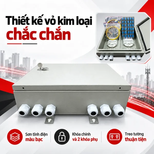 Hộp phối quang ODF 32FO outdoor ngoài trời vỏ kim loại