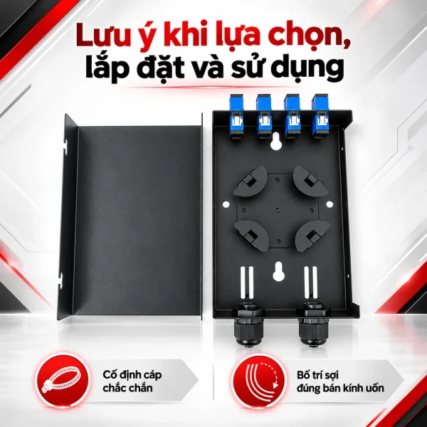 Hộp phối quang ODF 8FO vỏ kim loại treo tường