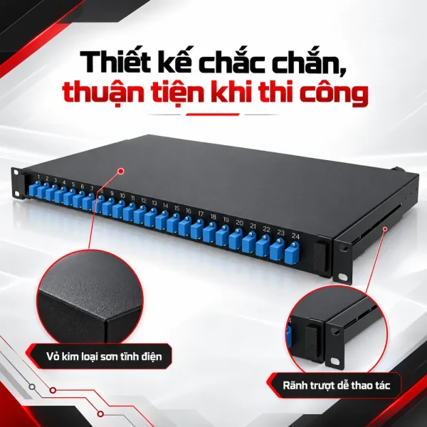 Hộp phối quang ODF Commscope 24FO SC 2-1206343-4