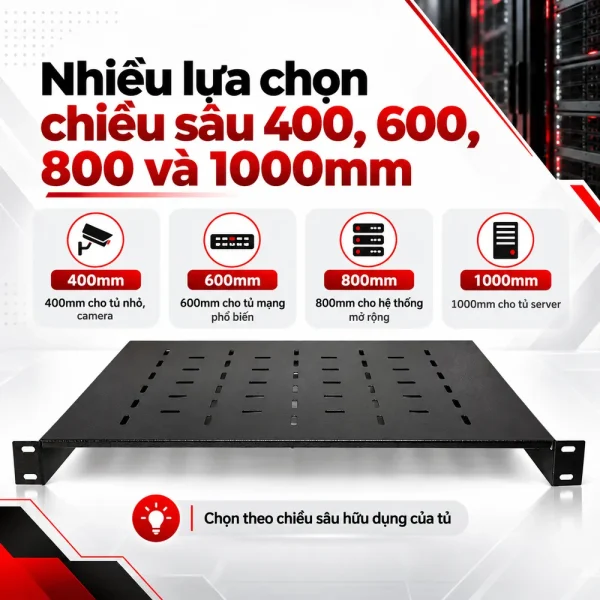 Khay cố định tủ Rack 400, 600, 800, 1000