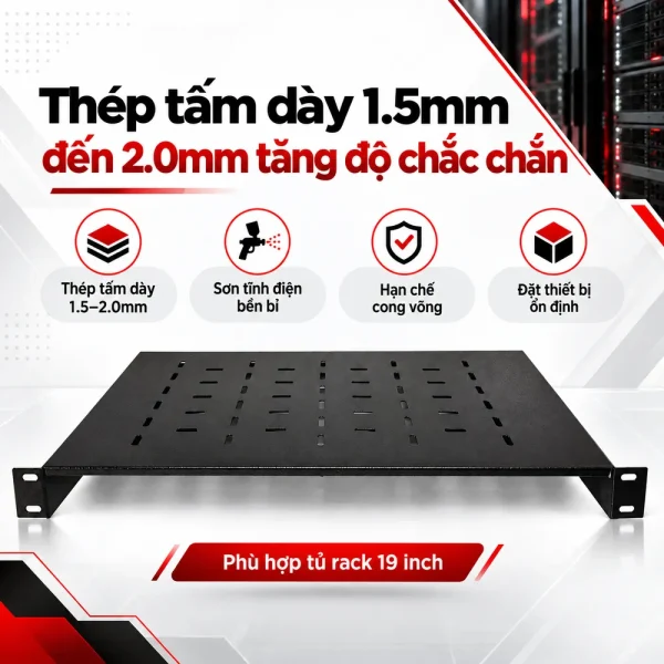 Khay cố định tủ Rack 400, 600, 800, 1000
