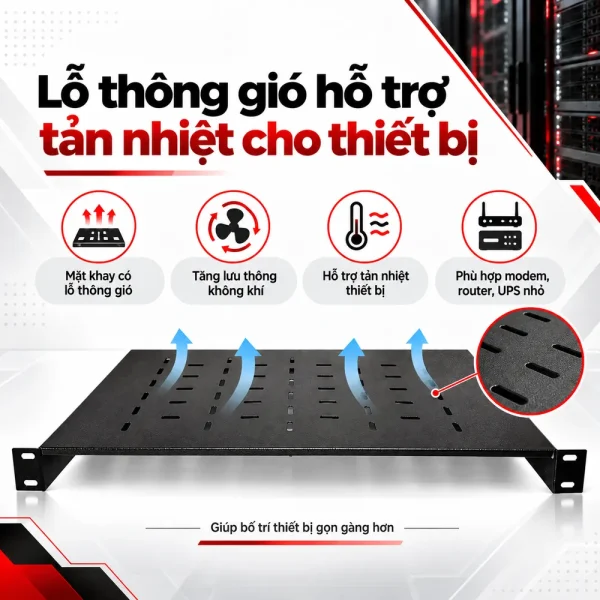 Khay cố định tủ Rack 400, 600, 800, 1000