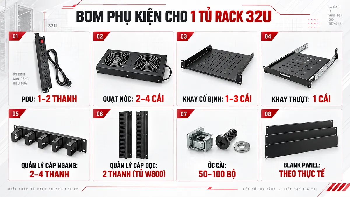 khối lượng vật tư cho tủ 32u