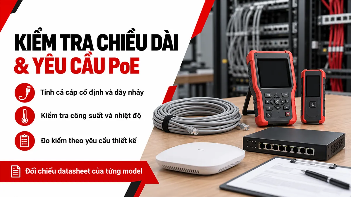 kiểm tra chiều dài và yêu cầu POE
