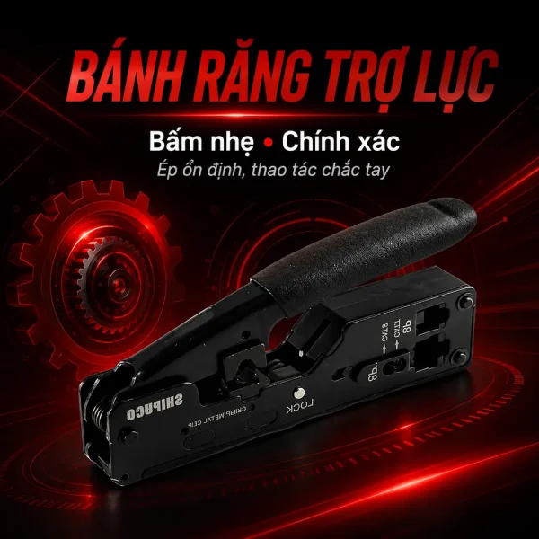 Kìm bấm dây cáp SHIPUCO Cat6a/ Cat7 chuyên dụng RJ11/ RJ12/ RJ45