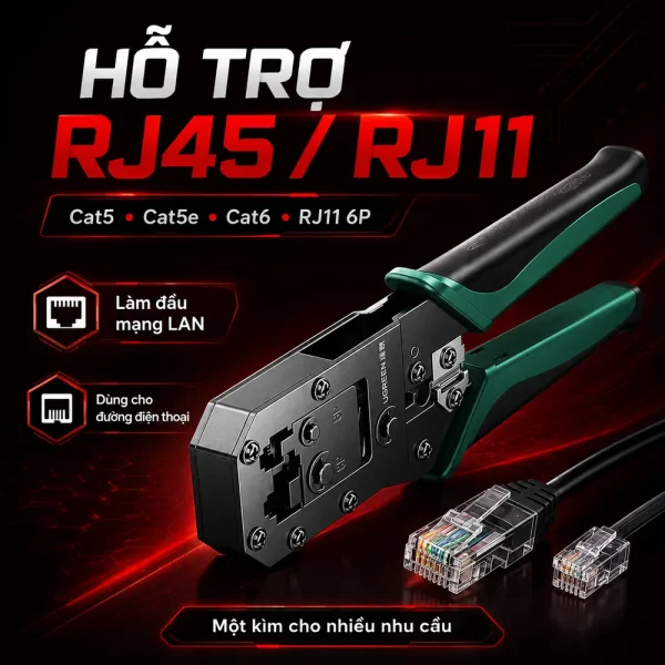 Kìm bấm mạng đa năng Ugreen 70683 RJ45/RJ1