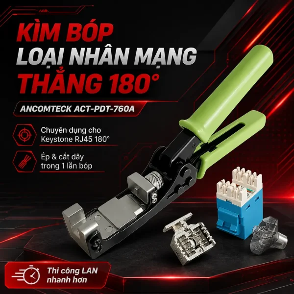 Kìm bóp loại nhân mạng thằng 180 độ ANCOMTECK ACT-PDT-760A
