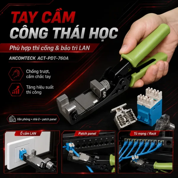 Kìm bóp loại nhân mạng thằng 180 độ ANCOMTECK ACT-PDT-760A
