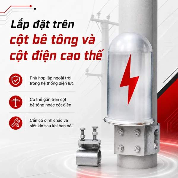 Măng xông OPGW – Hộp nối cáp quang OPGW chuyên dụng