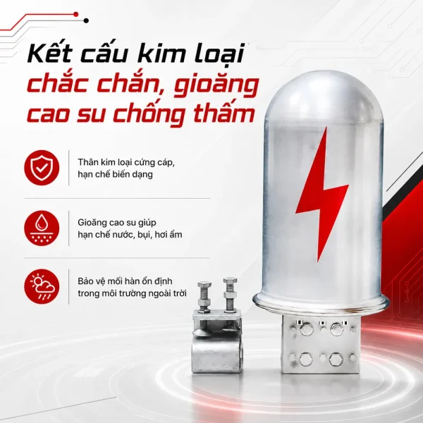 Măng xông OPGW – Hộp nối cáp quang OPGW chuyên dụng