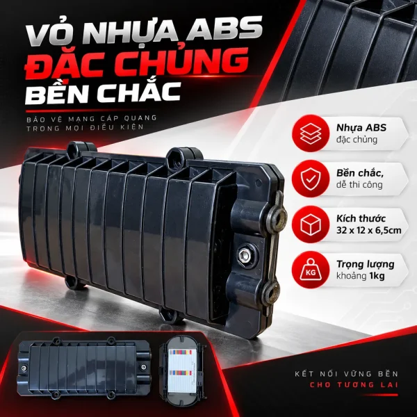 Măng xông quang 12FO đầy đủ phụ kiện