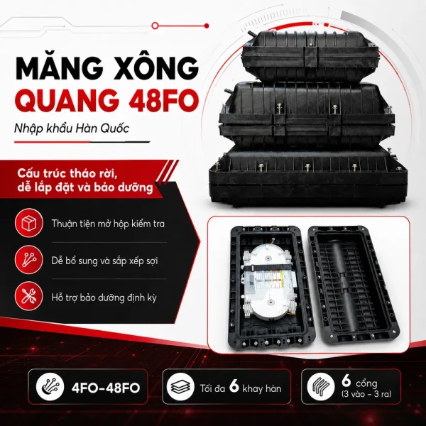 Măng xông quang 48FO nhập khẩu Hàn Quốc